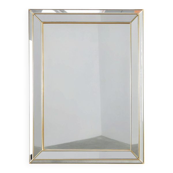 Grand miroir Deknudt de style Hollywood Regency dans un cadre doré, Belgique, 20e siècle