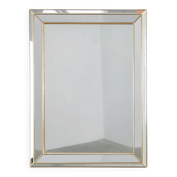 Grand miroir Deknudt de style Hollywood Regency dans un cadre doré, Belgique, 20e siècle
