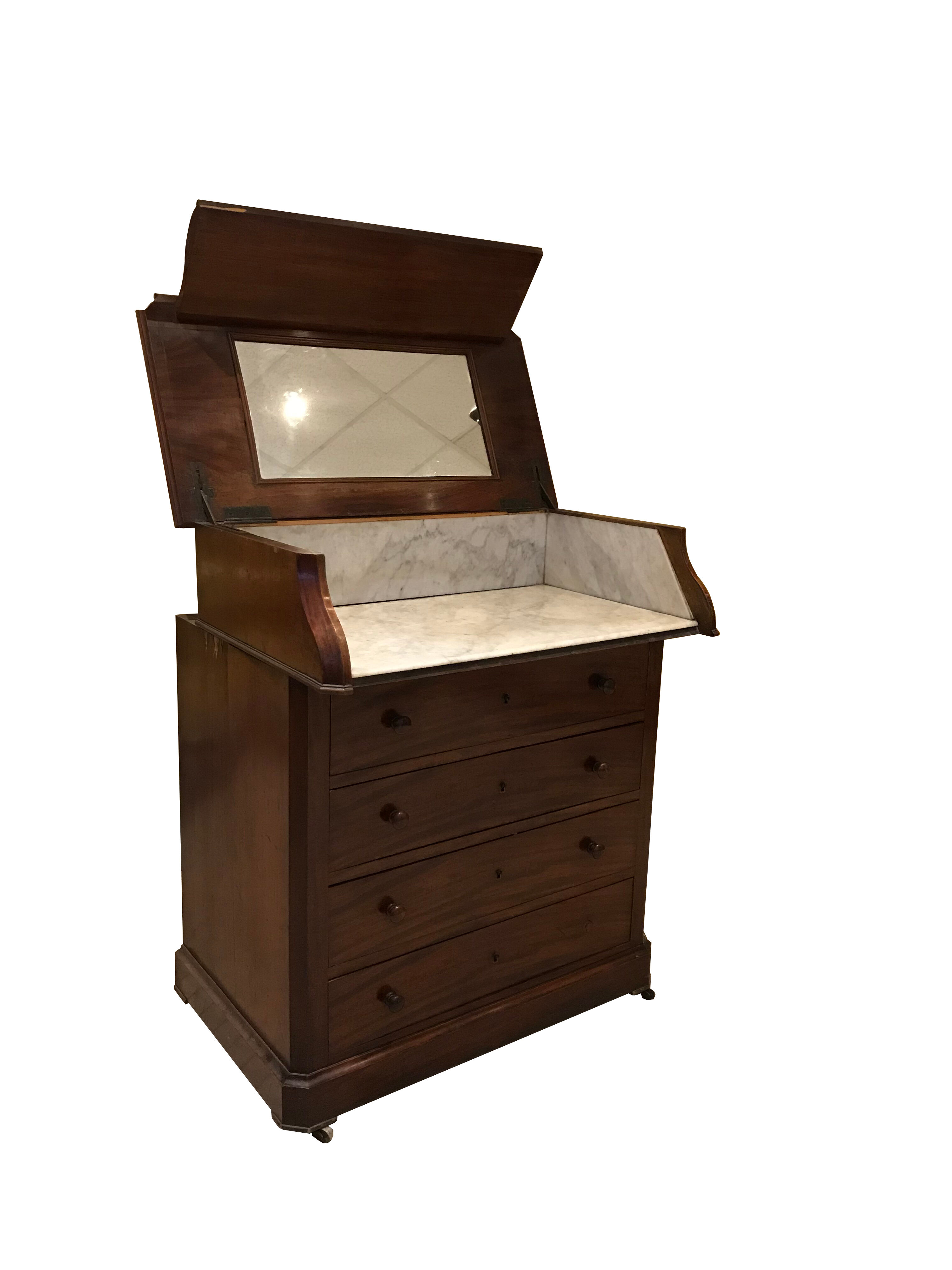 Louis Philippe style dresser hairdresser in mahogany