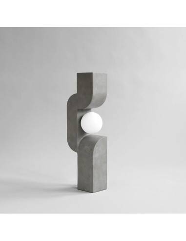 Table lamp, large model - dark gray, ceramic, contemporary work.