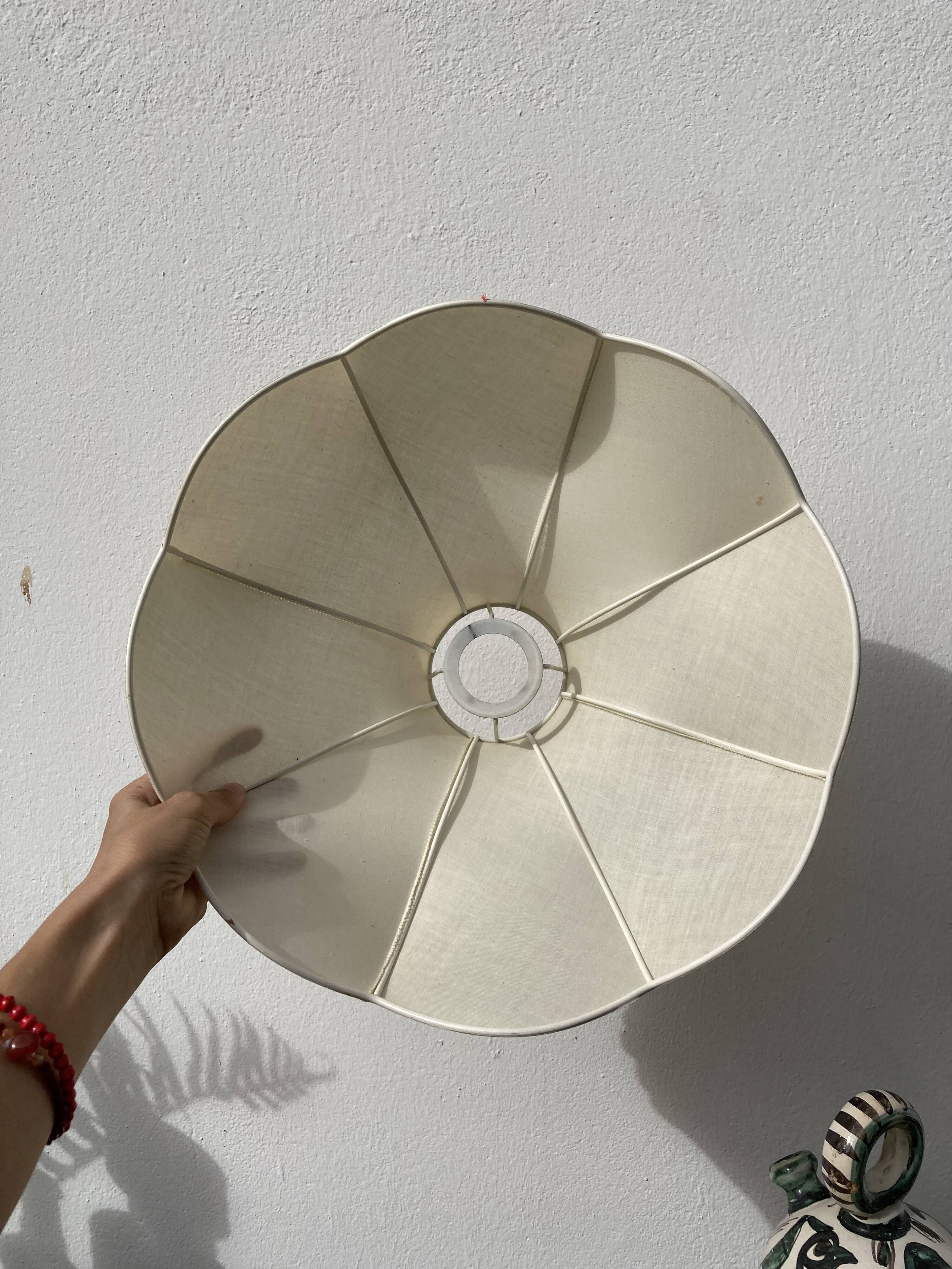 Suspension or lampshade in floral shaped fabrics Goldkant cocoon style