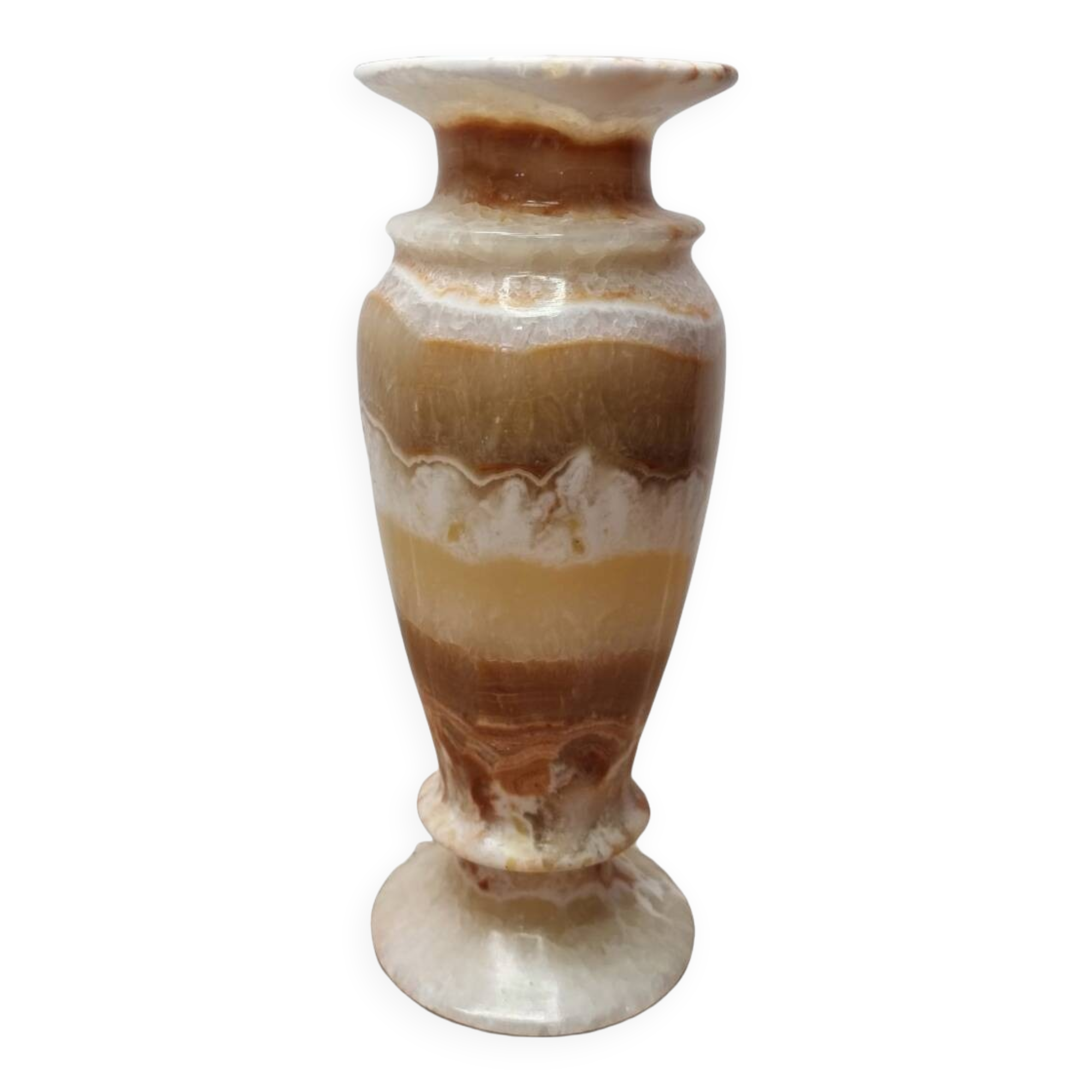 Vintage Large Onyx Marble Vase, 1980s
