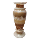 Grand vase vintage en marbre onyx, années 1980