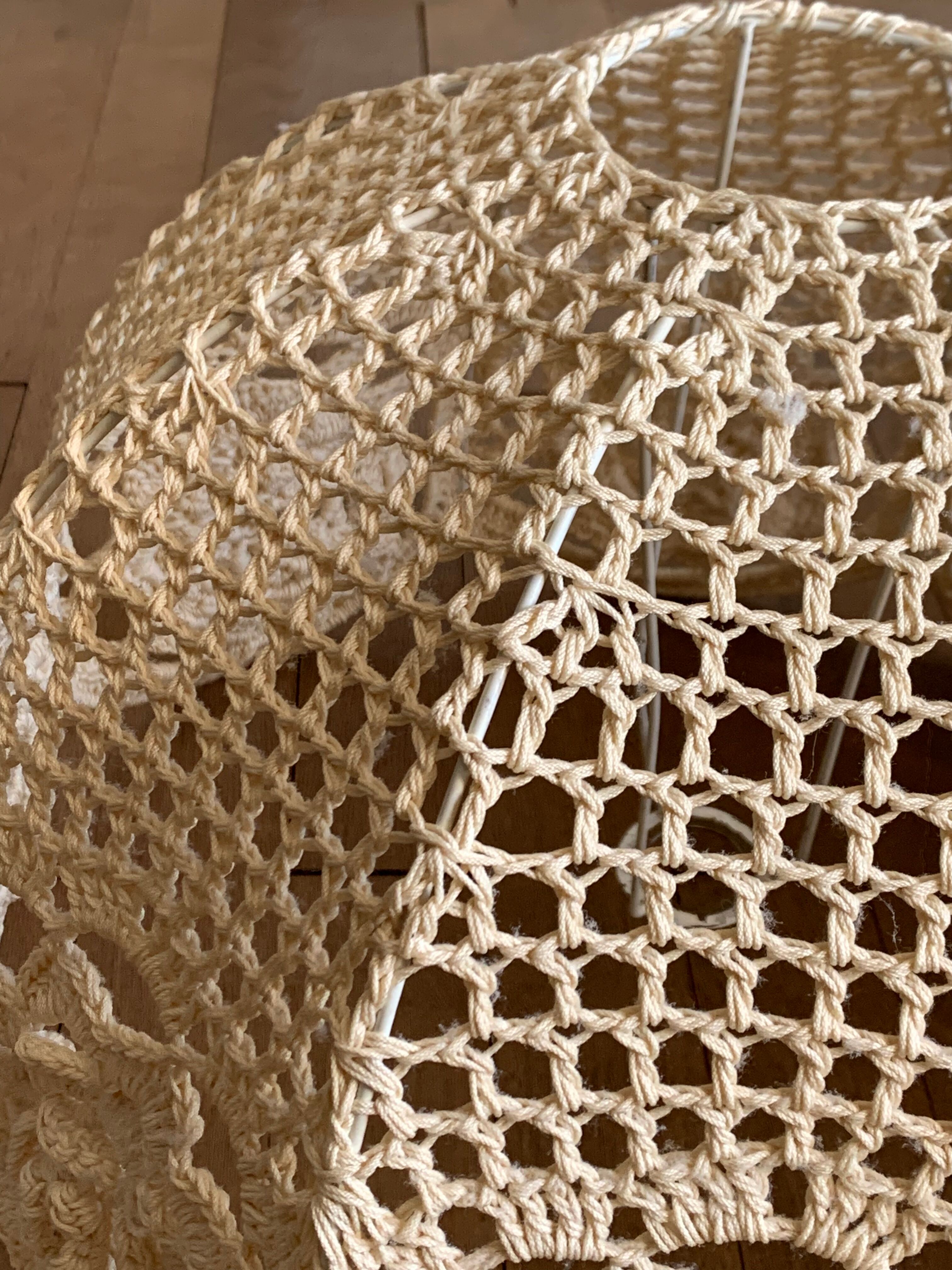 Abat jour au crochet vintage