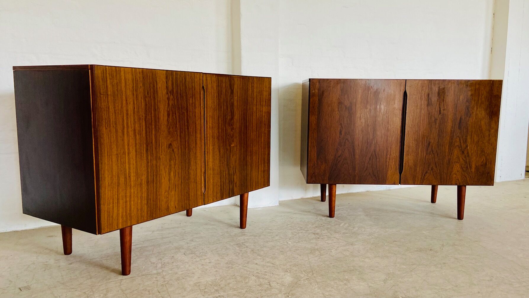 Vintage Danish mid-century matching rosewood sideboards 1960s