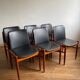 6 chaises teck scandinave vintage