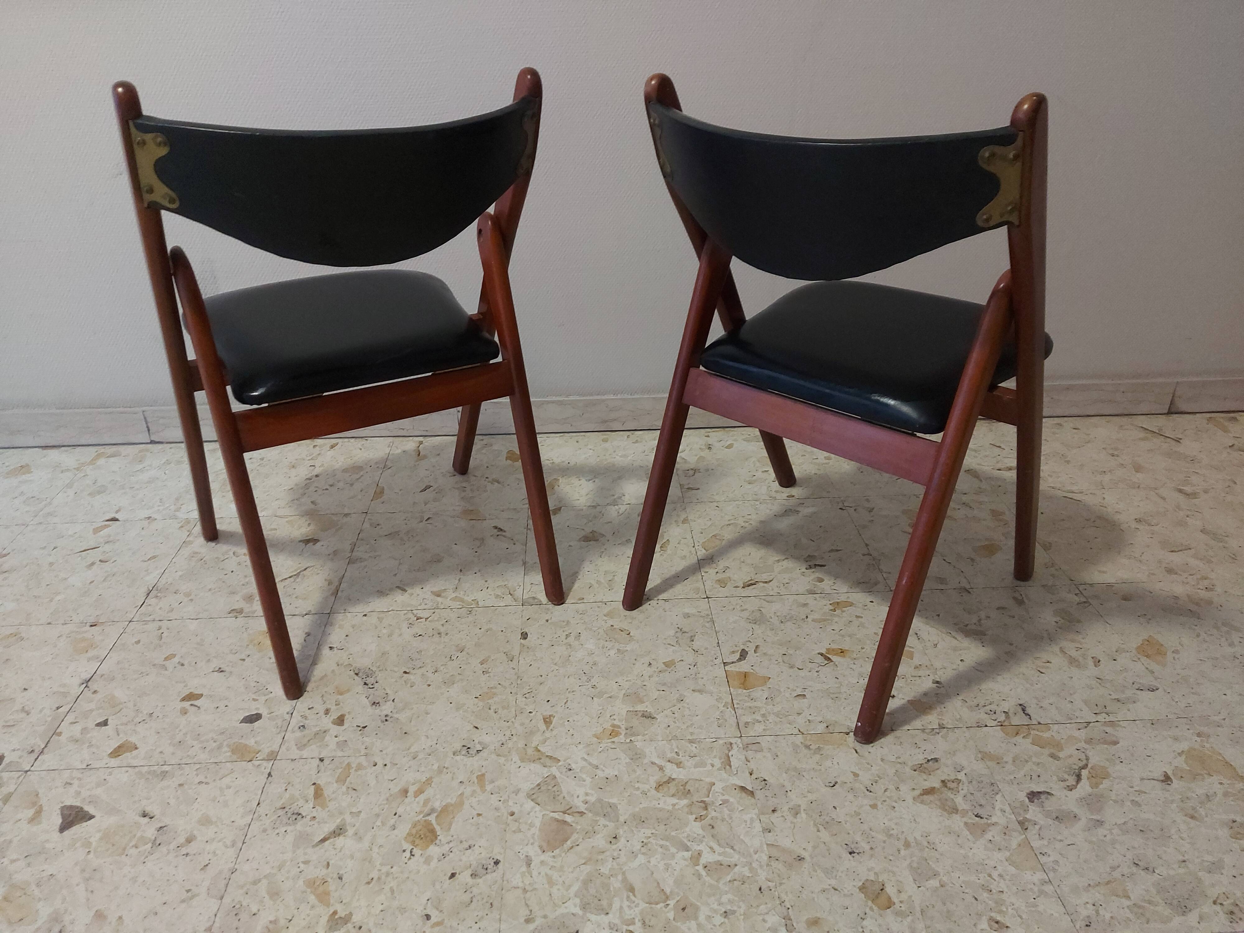 2 vintage folding chairs 50 , 60'S Norquist