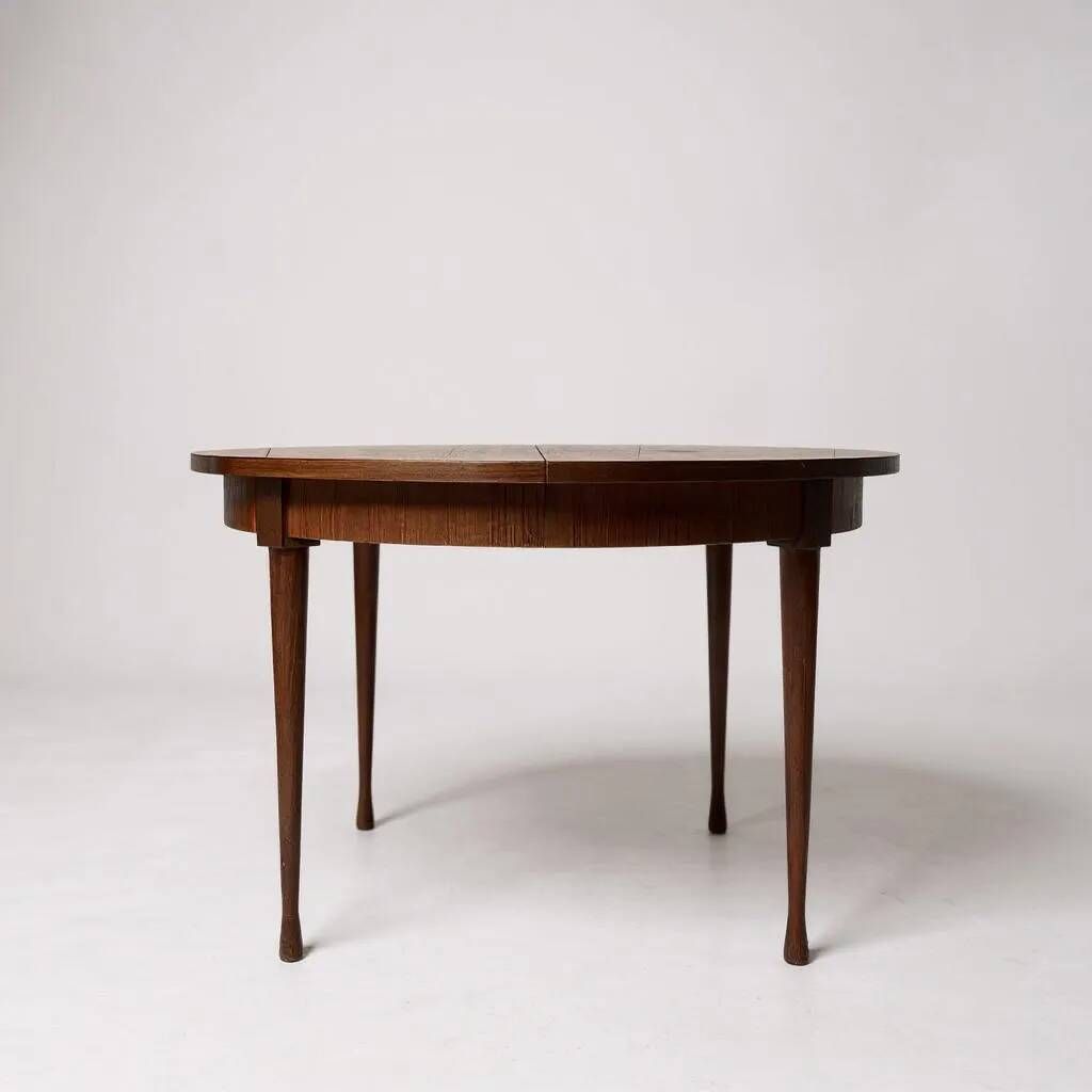 Table à manger ronde scandinave des années 60/70