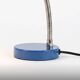 Vintage blue desk lamp with a chrome gooseneck, 1970s.