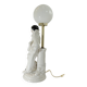 White ceramic lamp Pierrot/harlequin/1960/vintage