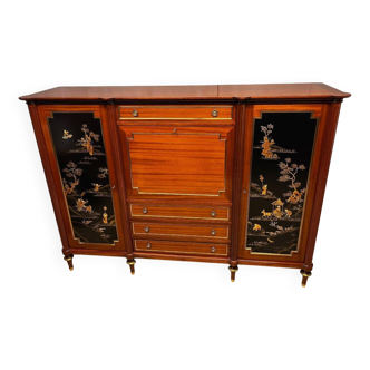 Mahogany sideboard from maison hirch paris bar bookcase