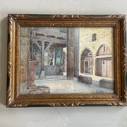 Old watercolor Cordes, Tarn