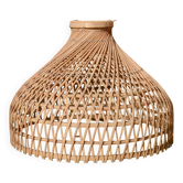 Grande suspension en rotin, fabrication artisanale, 55x40cm