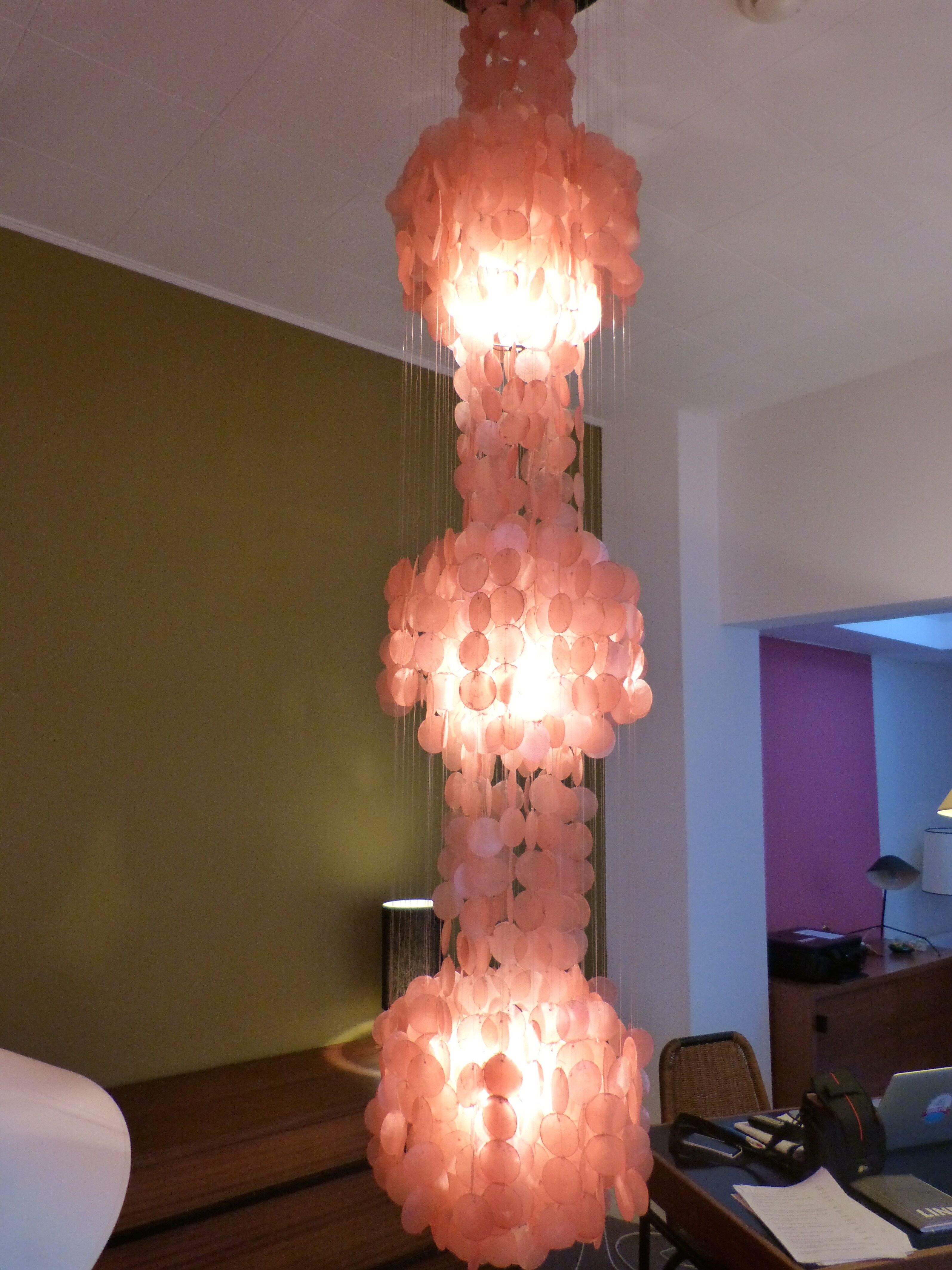 Chandelier in tassels - 70s