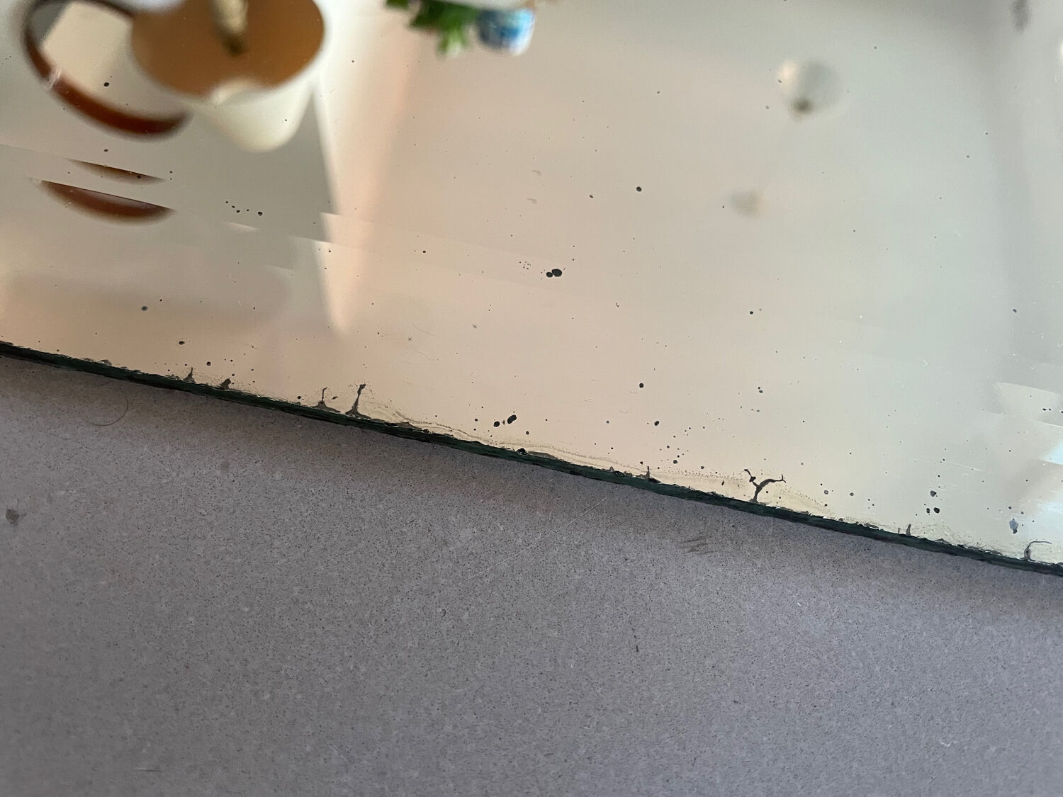 Large beveled mirror 42x166cm