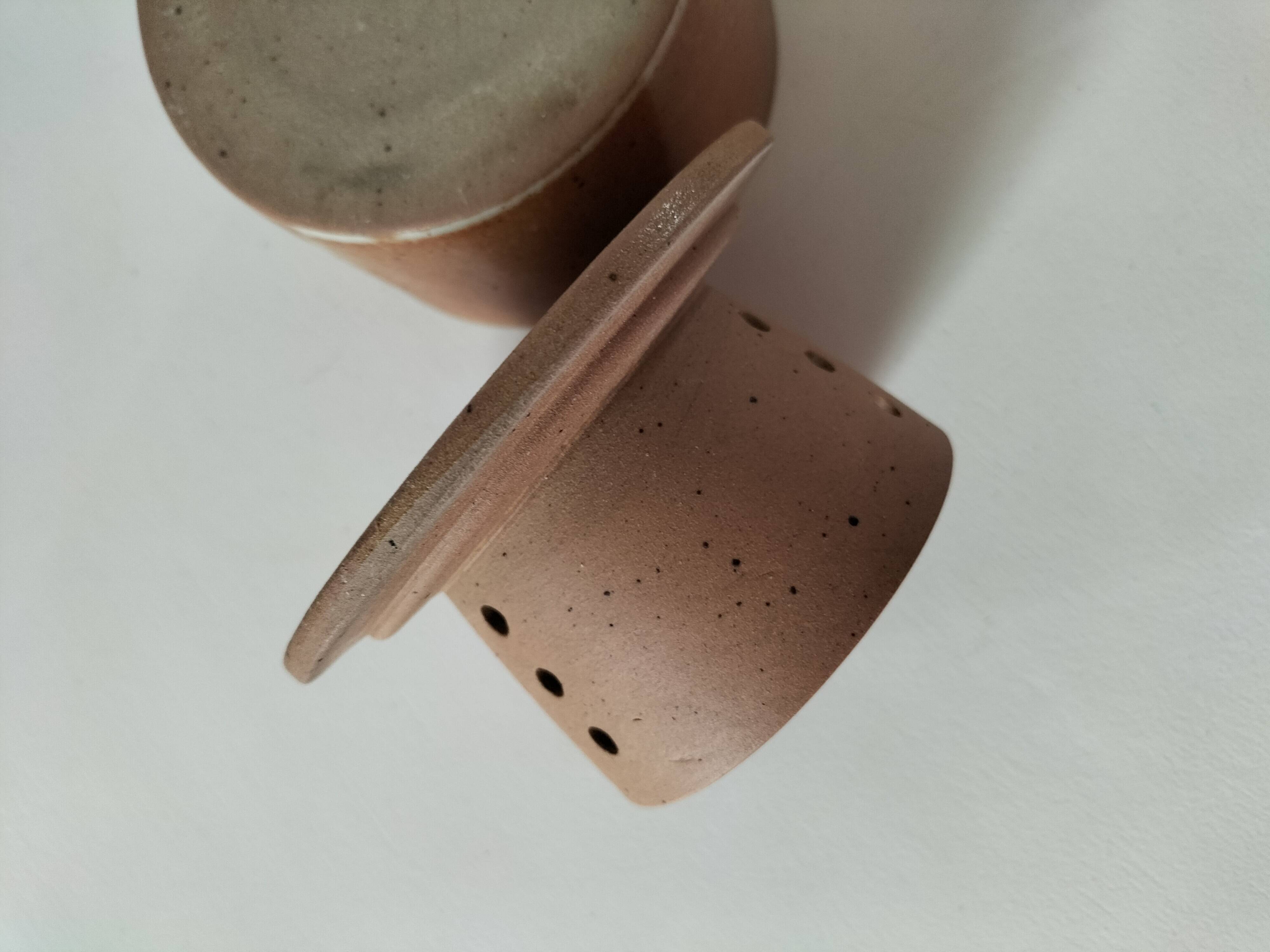 Antique water butter dish in stoneware – Handmade ceramics