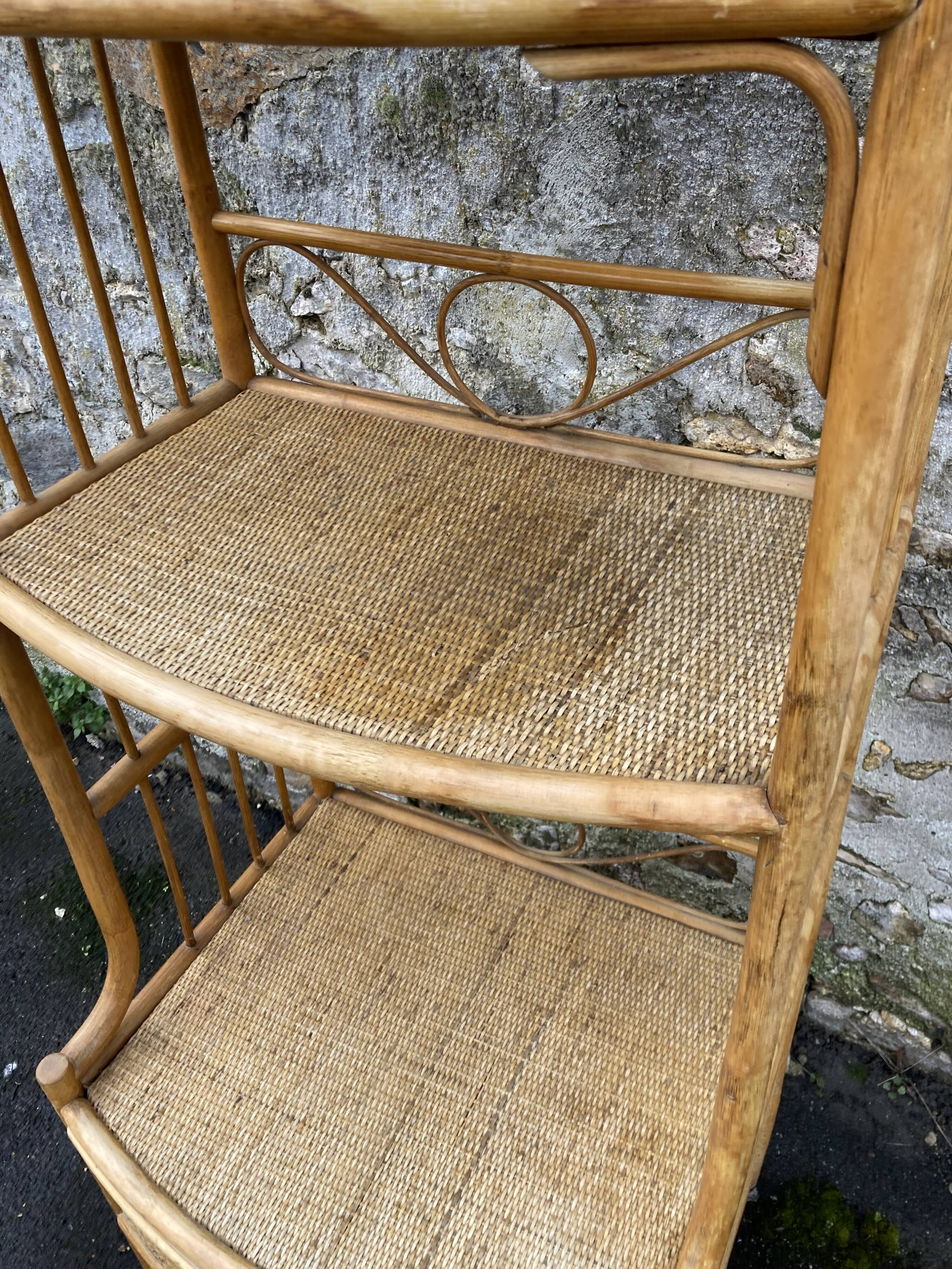 Rattan furniture for veranda.