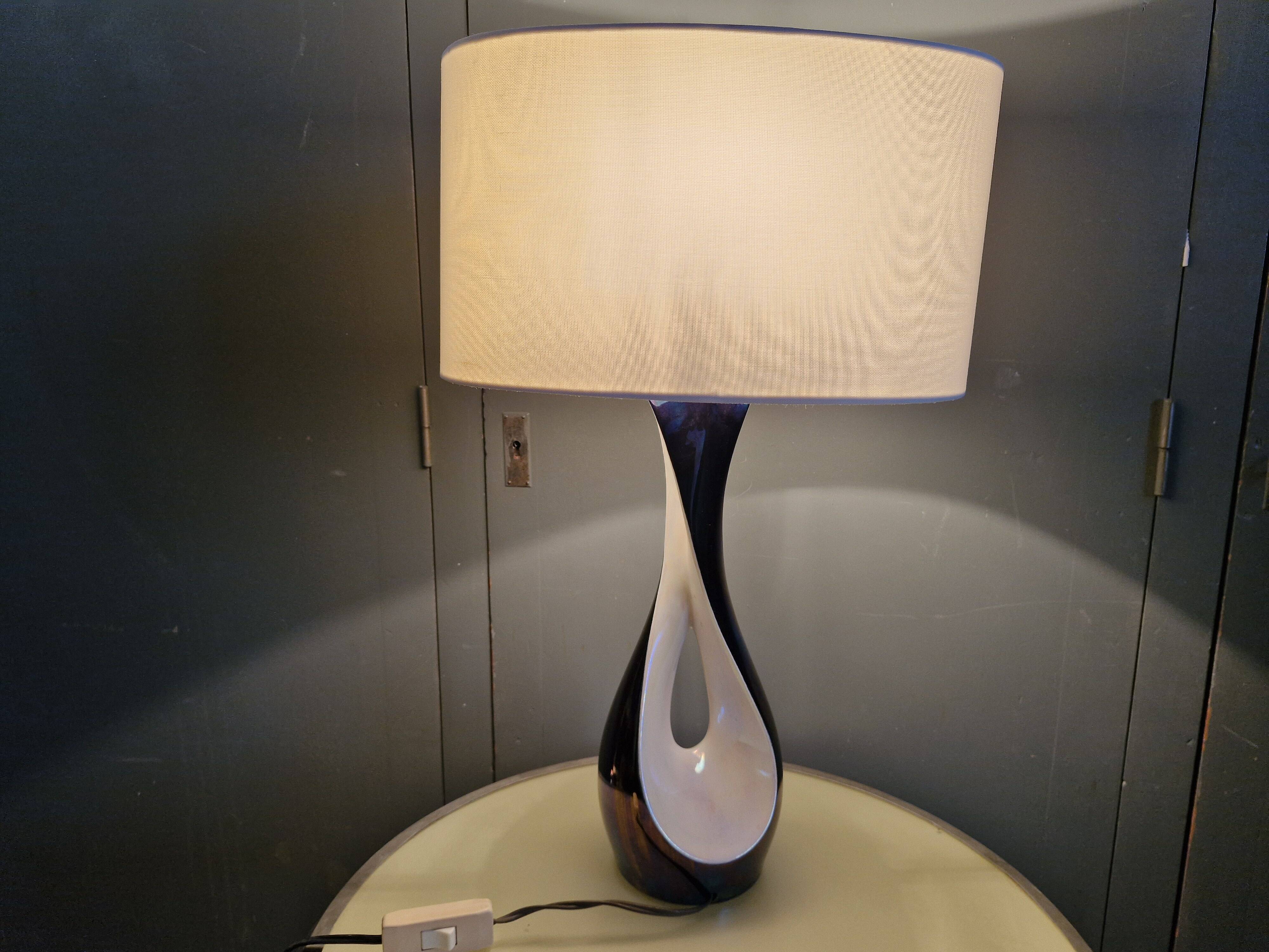 "Verceram" Ceramic lamp base from the 1960s - Pearlescent Glaze & I