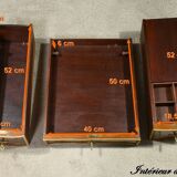 Petit Bureau de Milieu en Acajou et Palissandre, style Louis XV, époque Napoléon III – Milieu XIXe