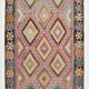 7x10 Multicolor Vintage Kilim Rug, Pattern Kilim Rug, 207x311 cm
