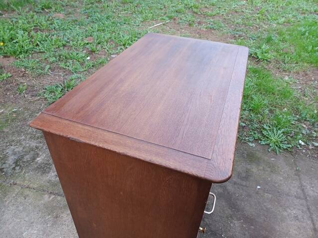 High chest of drawers, Stag brand, 1980s, vintage, United Kingdom