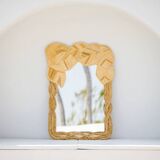 Rattan “leaves” mirror