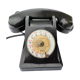 Ericsson phone design brand vintage in bakelite black years 50