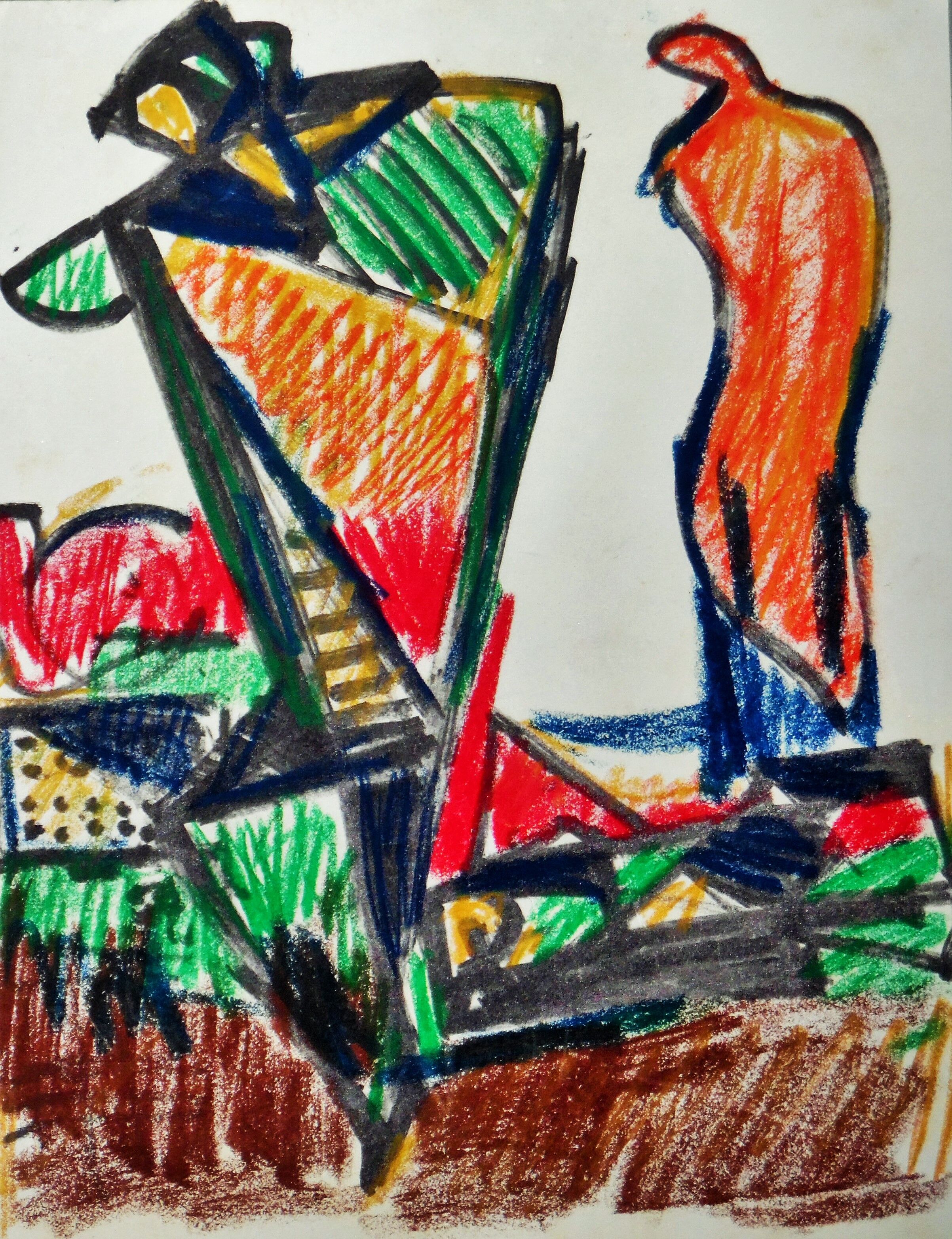 Original abstract drawings by KLAAS BOONSTRA