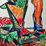 Original abstract drawings by KLAAS BOONSTRA
