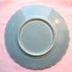 Art Deco Sarreguemines blue slip plate: 2 Birds pecking grapes