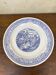 Large blue and white porcelain plate 20th art nouveau