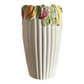 Slipware vase with fruit decoration