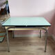 Table Formica vert d eau avec ses 2 rallonges
