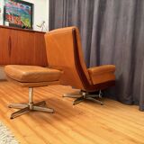 Armchair with footstool, By Ring Mebelfabrikk, Norway, 1960s