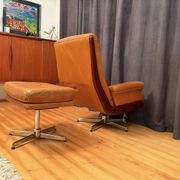 Armchair with footstool, By Ring Mebelfabrikk, Norway, 1960s