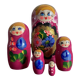 Pink matryoshka vintage russian nesting dolls (5 pieces)