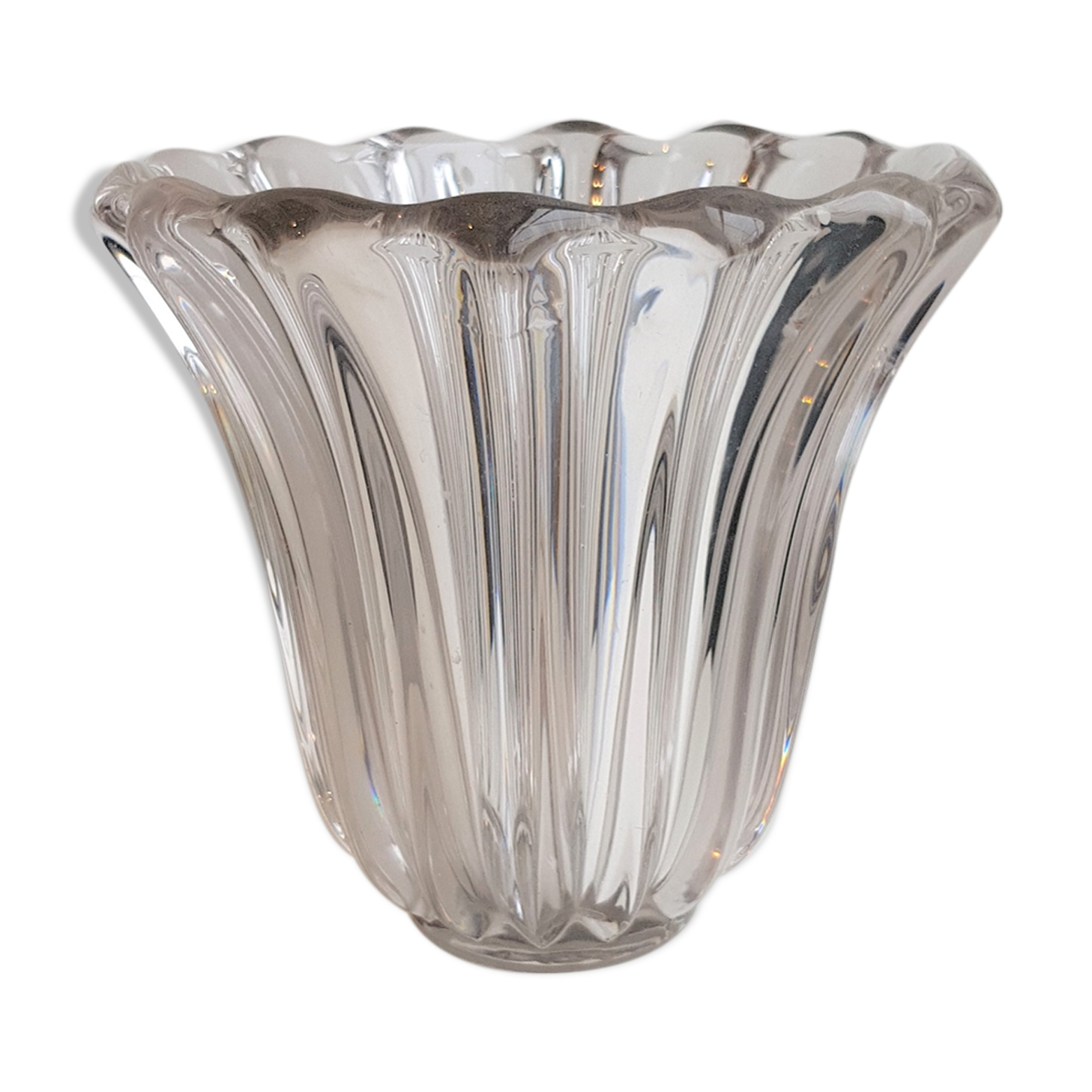 Vase en verre transparent Selency