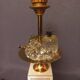 Large designer lamp in brass and ivory lacquer