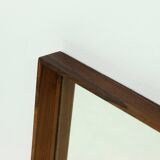 Miroir rectangulaire scandinave en palissandre, années 1960