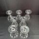 7 Baccarat wine glasses shape 11965 with matte engraving 12117.