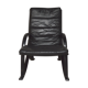 Black leather armchair and canning