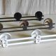 Metal coat racks with 3 hooks - mid 20th century