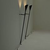 Set of 2 brutalist wall / floor lamps, 1980s The Netherlands.