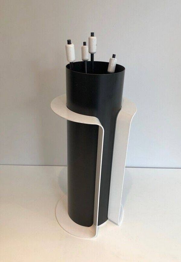 Nécessaire de feu laqué noir et blanc
