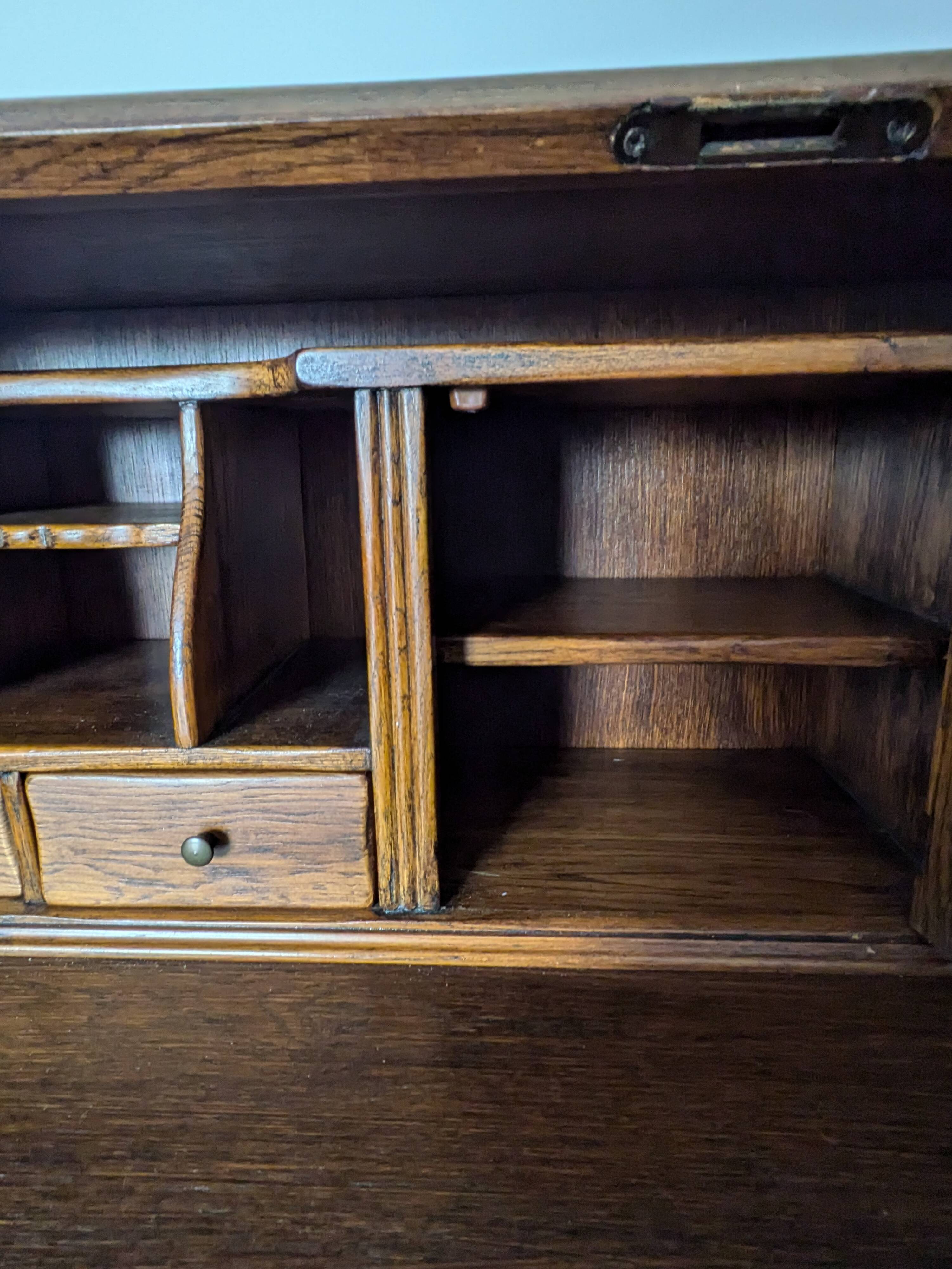 Solid wood secretary