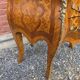 Curved Louis XV style commode in marquetry, mid-20th century.