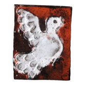 Dove pattern ceramic plate - matchbox - Mid 20th century
