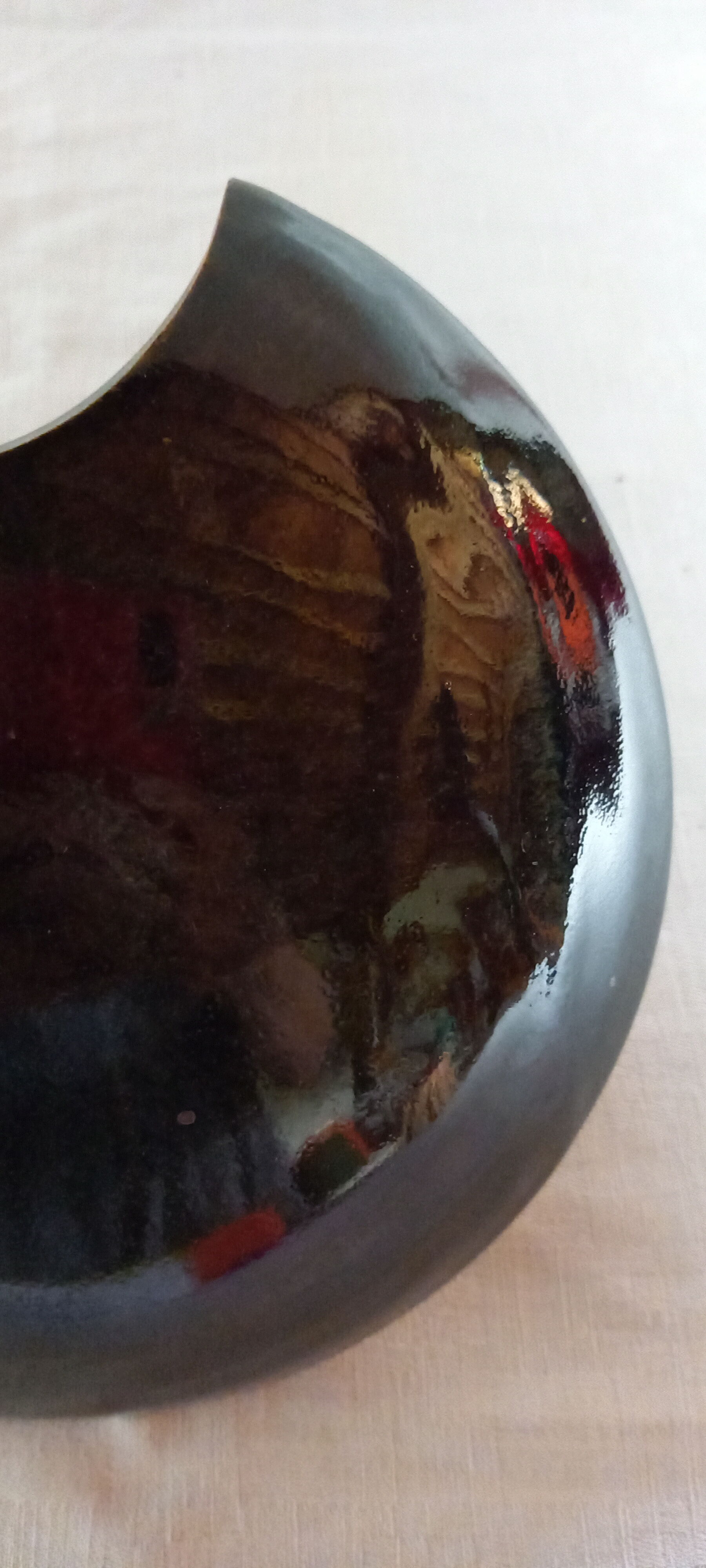 Glazed stoneware wall vase stamped Antoine de Vinck