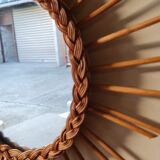 Rattan sun mirror