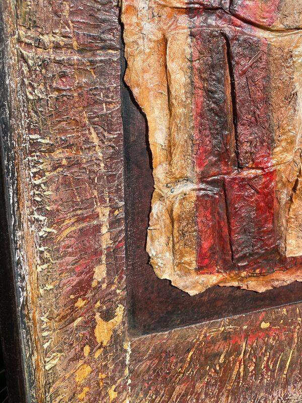 Painting "Study on Vegetable Paper" - 40 x 52 cm